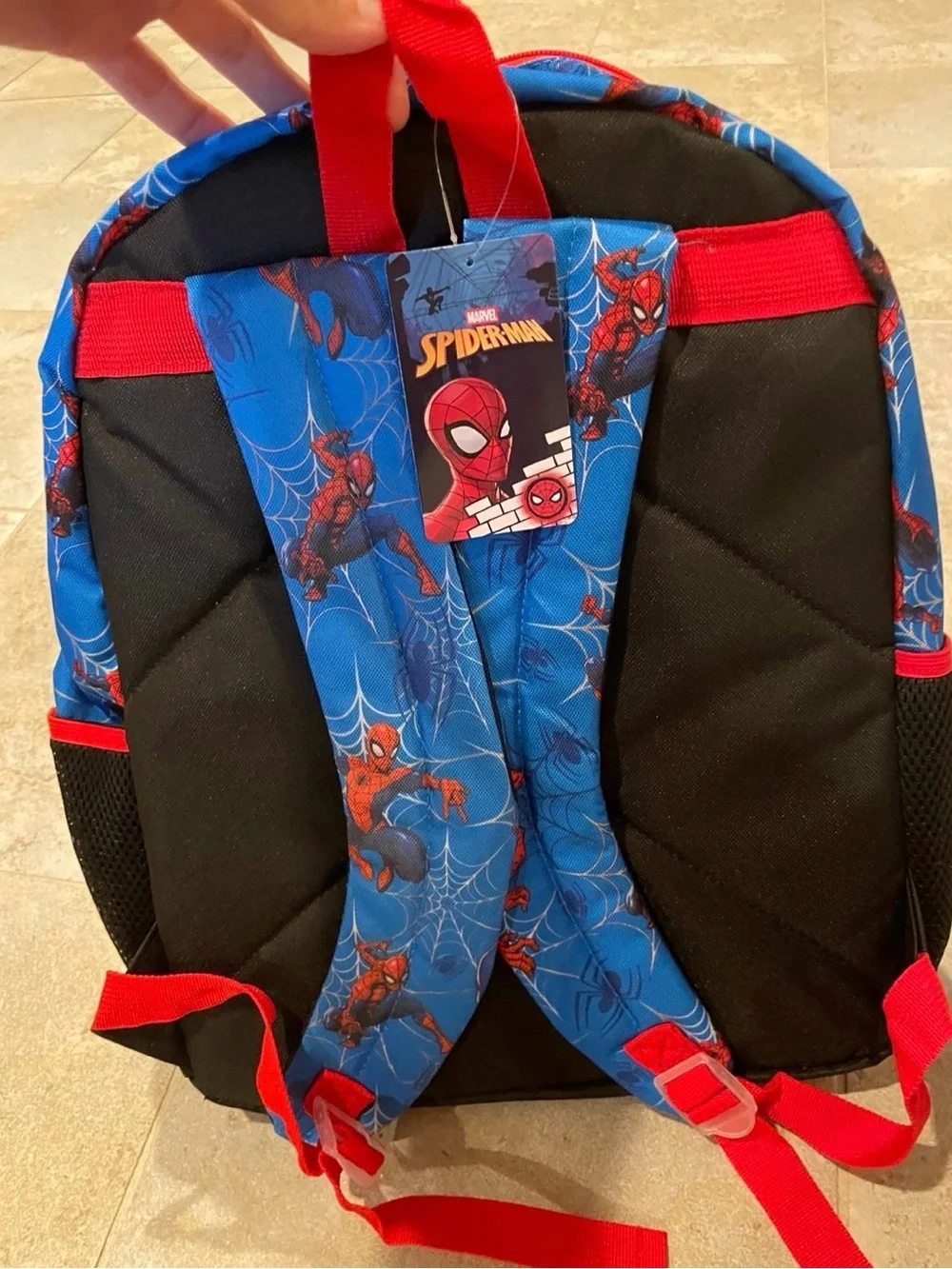 NWT Blue and Red Marvel Spider-Man   Patterned Full Size Backpack
